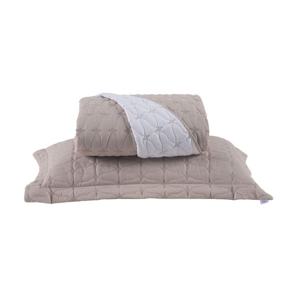 Cobre Leito 2 Peças Solteiro Percal 200 Fios Cristal 100% Poliéster - Avelã