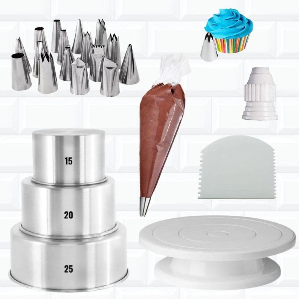 Kit Confeiteiro Completo Bailarina Formas Bicos Adaptador 1M