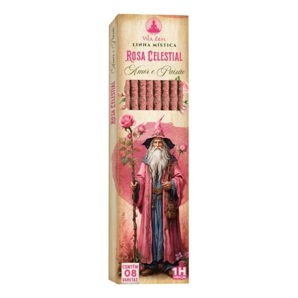 Incenso Linha Mistica 0% Carvão Rosa C. C/8 Varetas