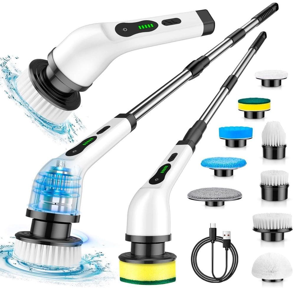 Esfregão Elétrico S/Fio 360 Recarregável Limpeza Completa