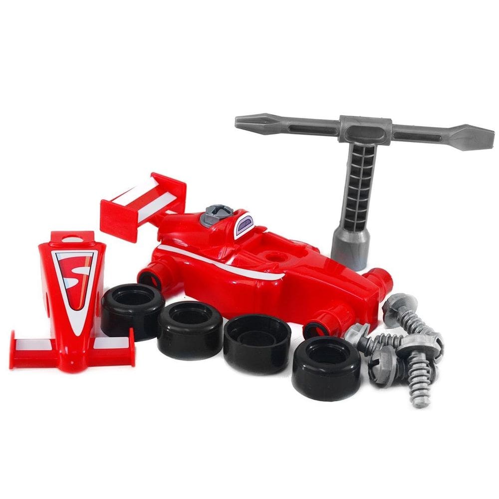 Carrinho Monta e Desmonta 14 Peças Senninha - Tudo em Caixa