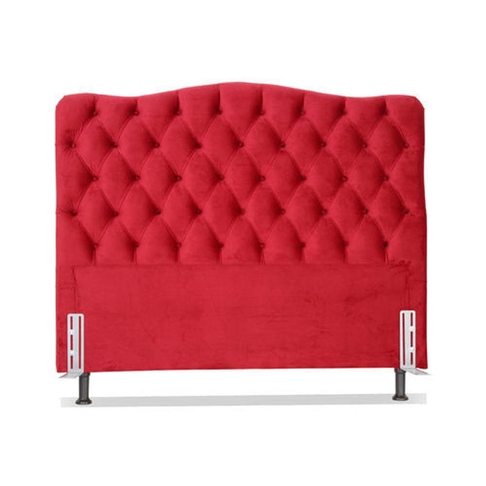 Cabeceira Casal 138 - Bello Box - Dunas Veludo Vermelho