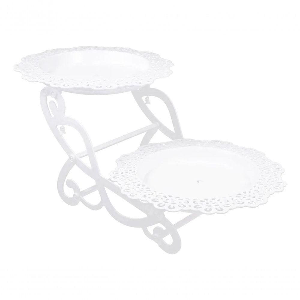 Suporte Doces 2 Andares Pratos Bandeja Cupcake Salgado Festa