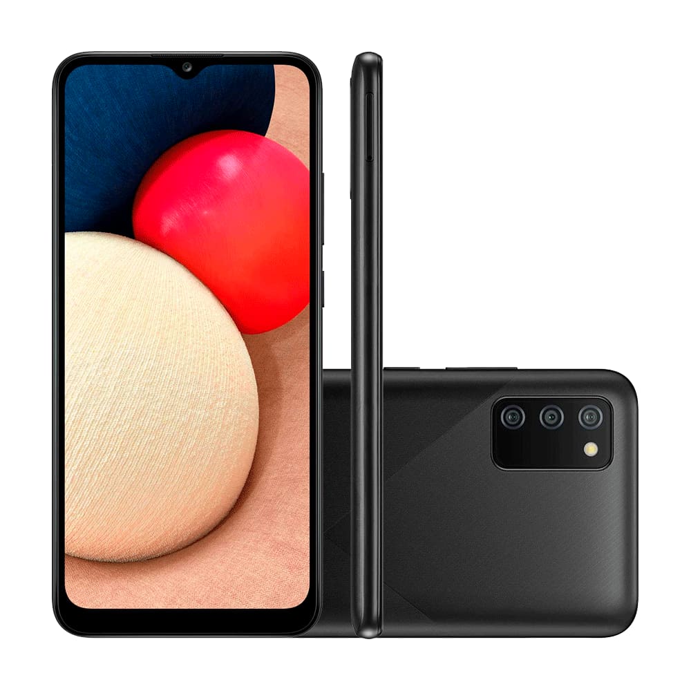 Smartphone Samsung Galaxy A02s 4G 32GB DUAL CHIP Cam.Traseira 13MP+2MP+2MP Tela 6.5 3GB RAM
