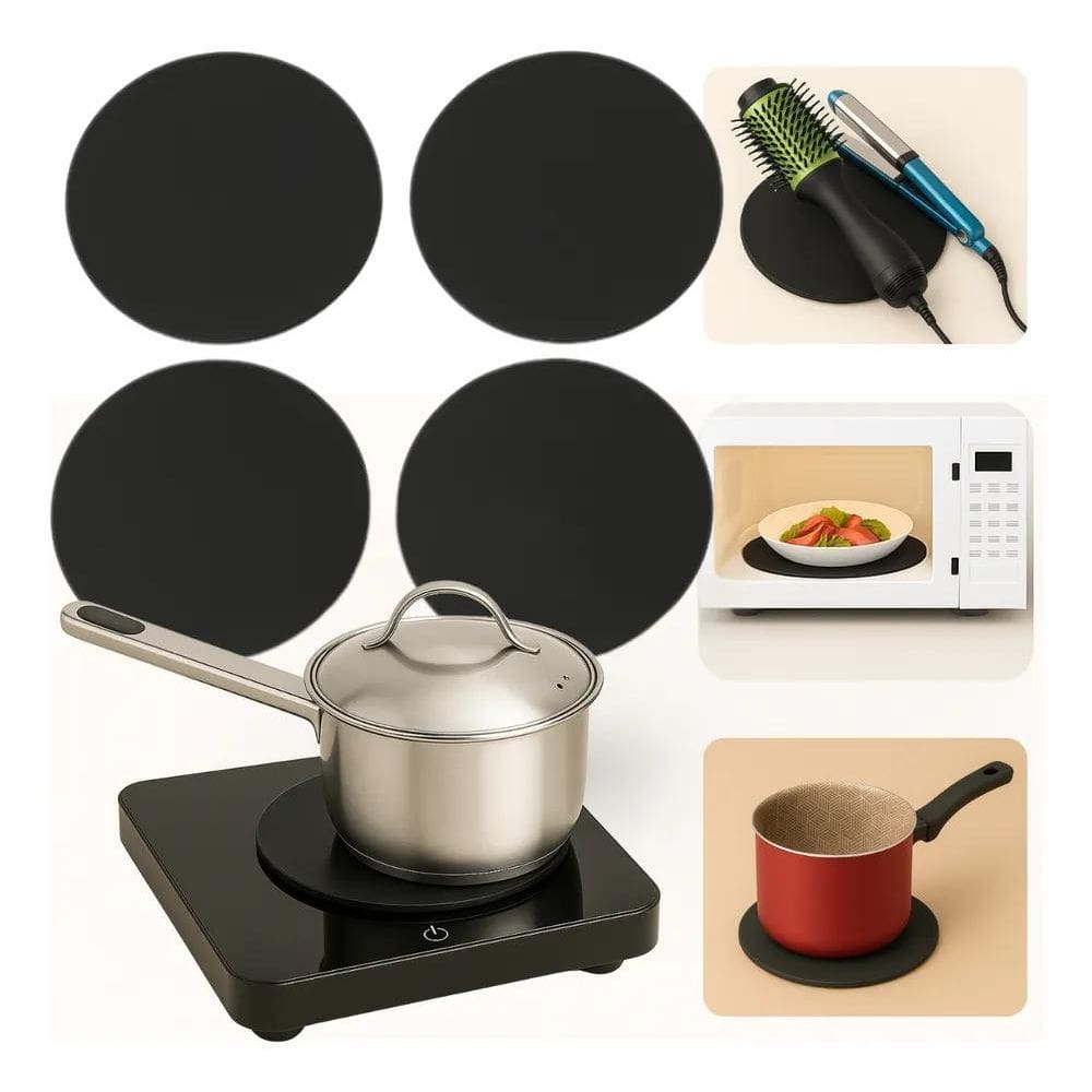 2X Kit 4 Protetores De Silicone Fogão Indução Anti-Impacto