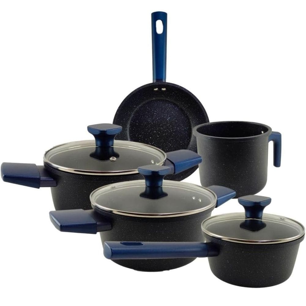 Kit Panelas Modernas E Elegantes Cor Azul Presente Natal