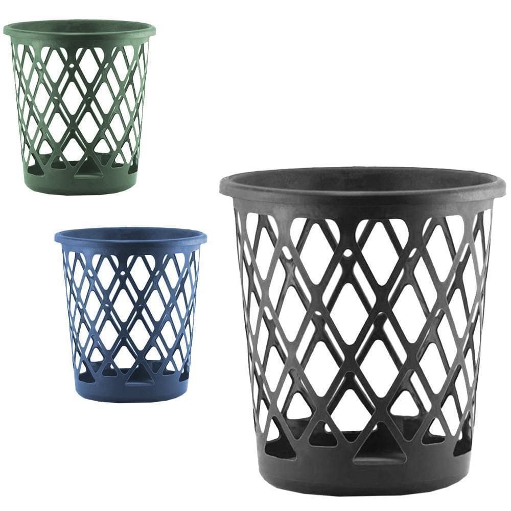 Lixeira Cesto De Plastico Redondo Telado 10L 26X26Cm De