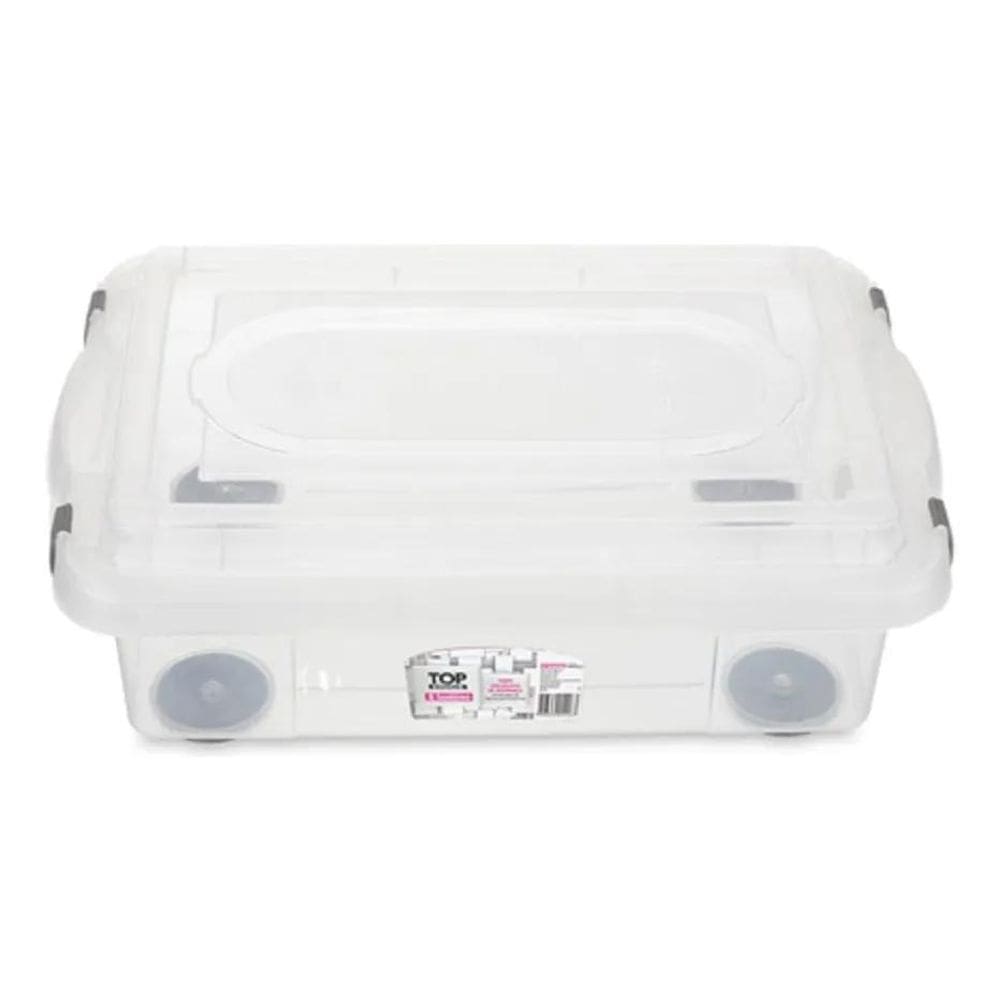 3X Caixa Organizadora Plástica 8,6L Transparente Sanremo