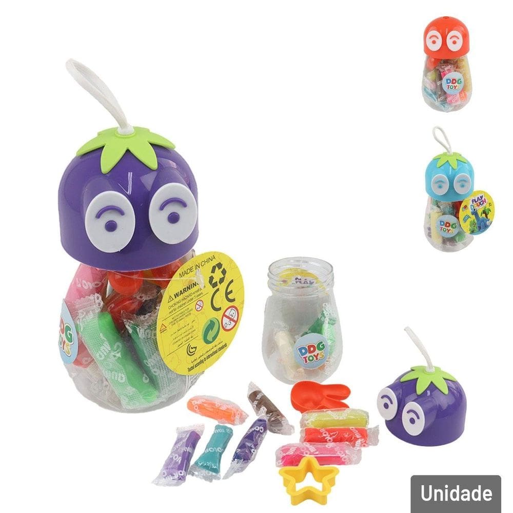 Massinha de Modelar 14 Peças no Boneco - Tudo em Caixa