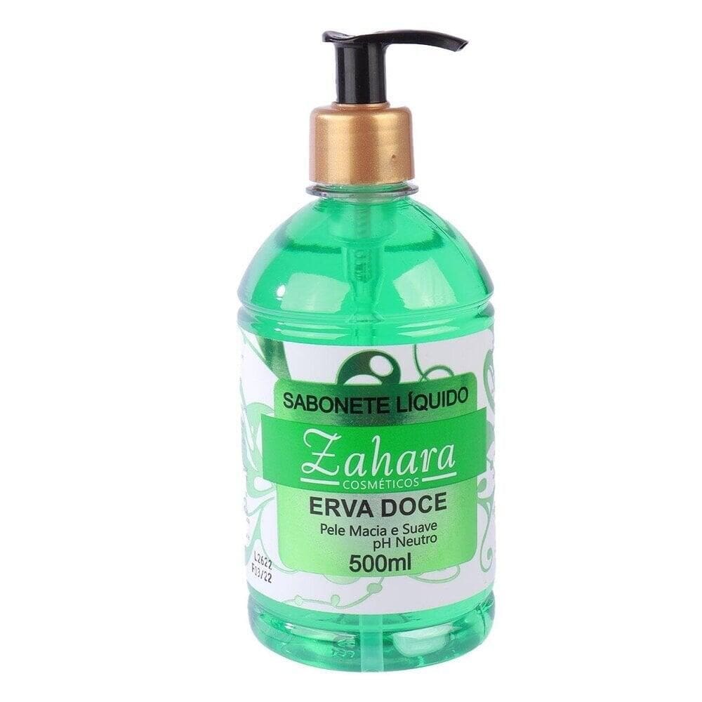 Sabonete Líquido 500ml Erva Doce com Válvula - Tudo em Caixa