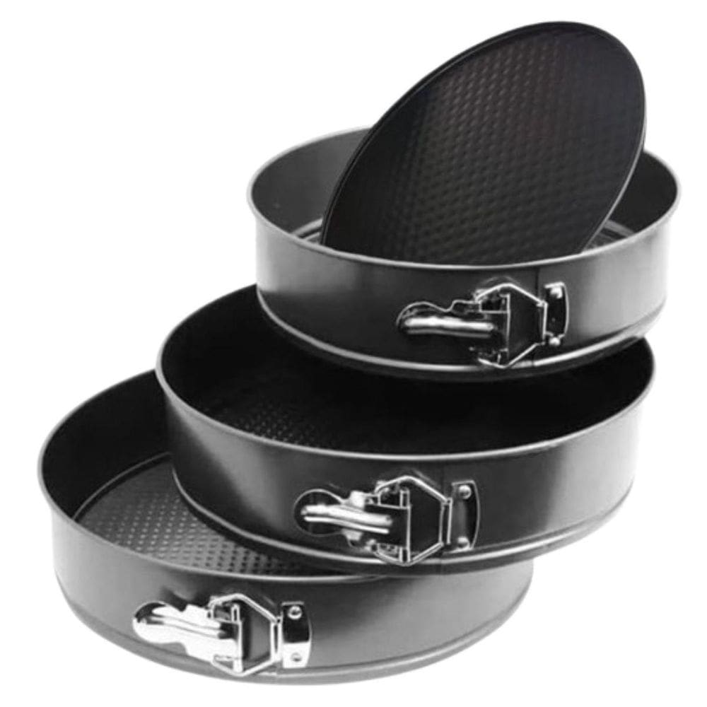 Formas Redondas Antiaderentes Com Fundo Removível 3 Peças