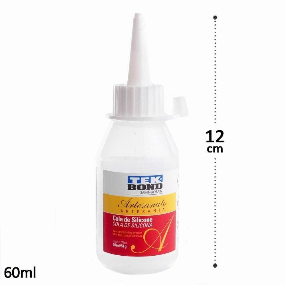 Cola de Silicone 51g Líquida Para Artesanato - Tudo em Caixa