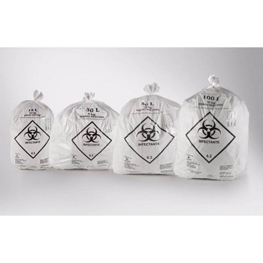 Saco De Lixo Infectante 15 Litros Branco