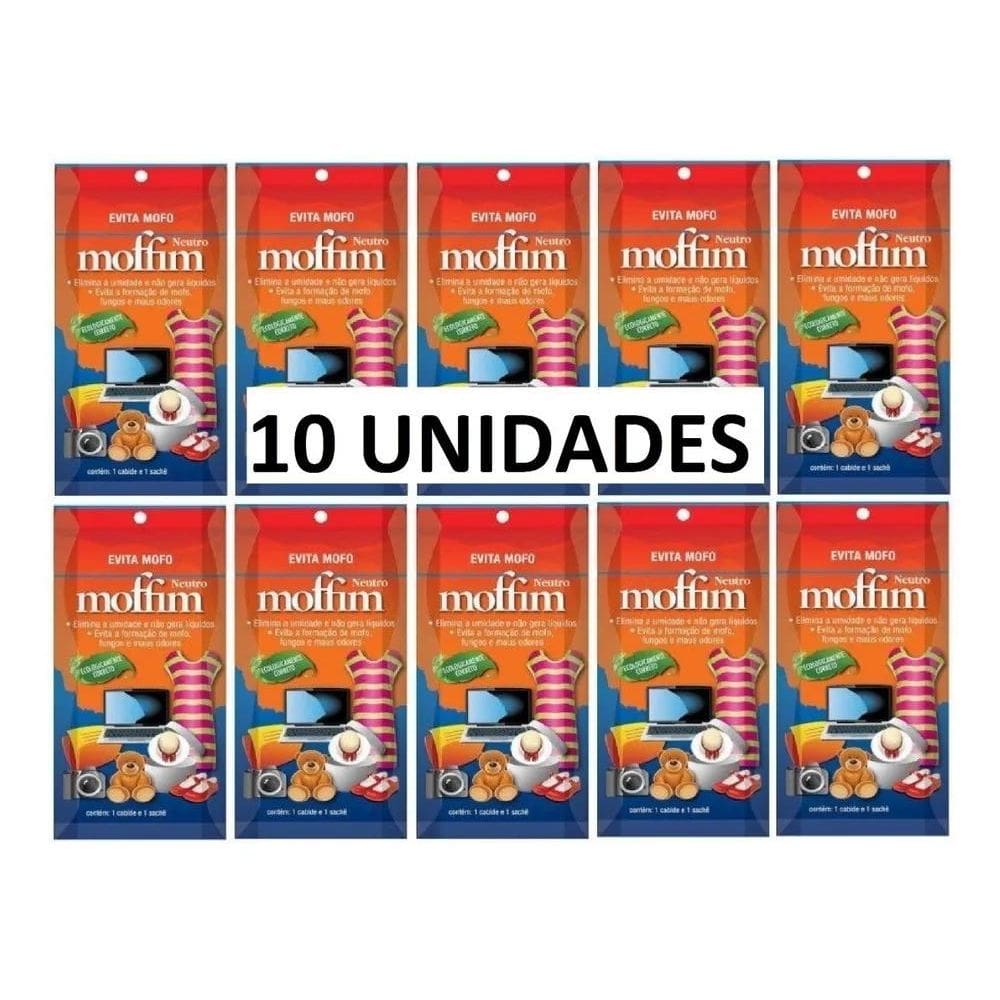 2X Kit 10 Evita Mofo Desumidificador Moffim 110G Roupa Close