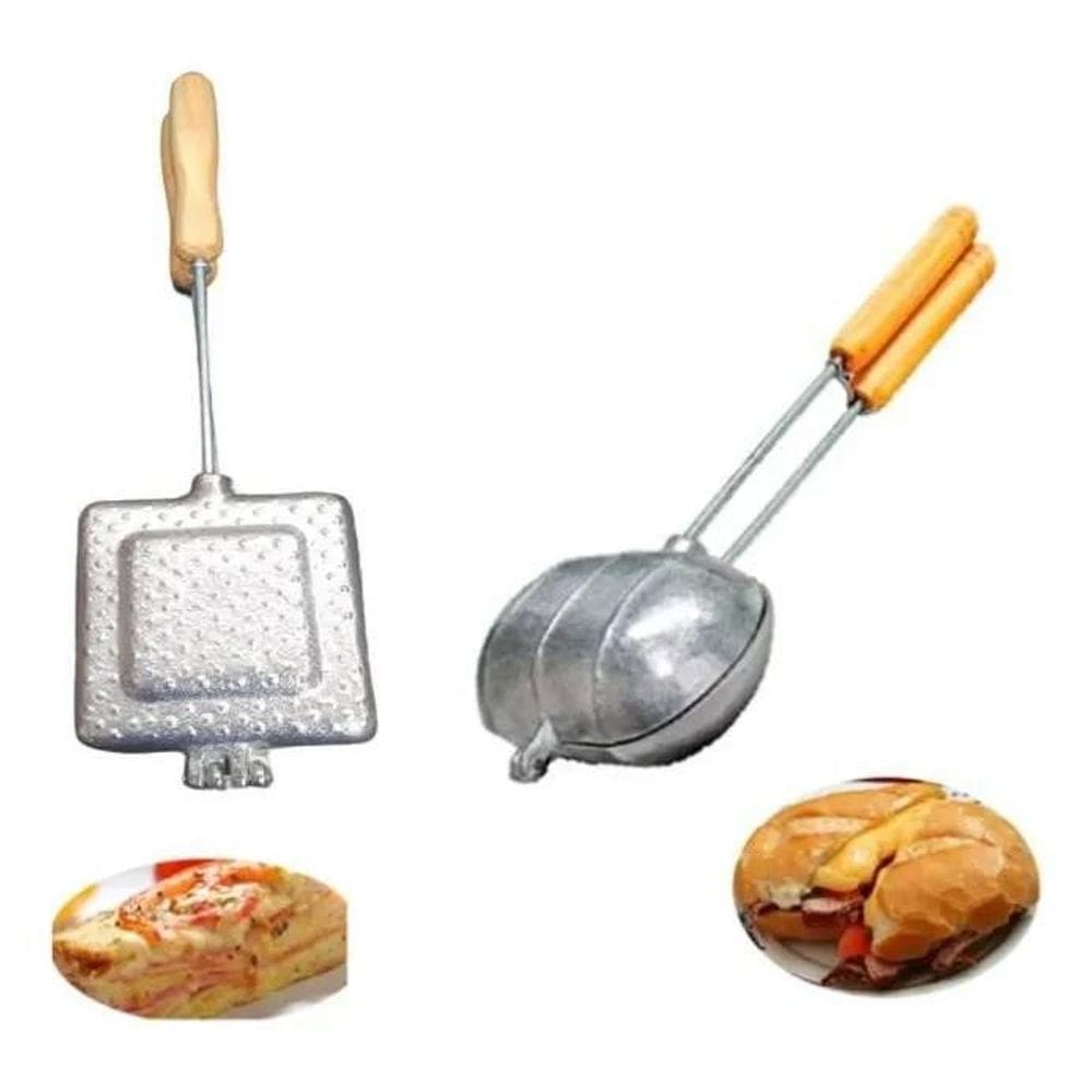 Kit Baurutex Tostex Pão Forma Francês Sanduicheira Aluminio