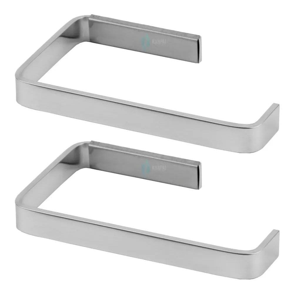 2X 02 Papeleiras Inox Quadrada Porta Papel Higiênico Banheir