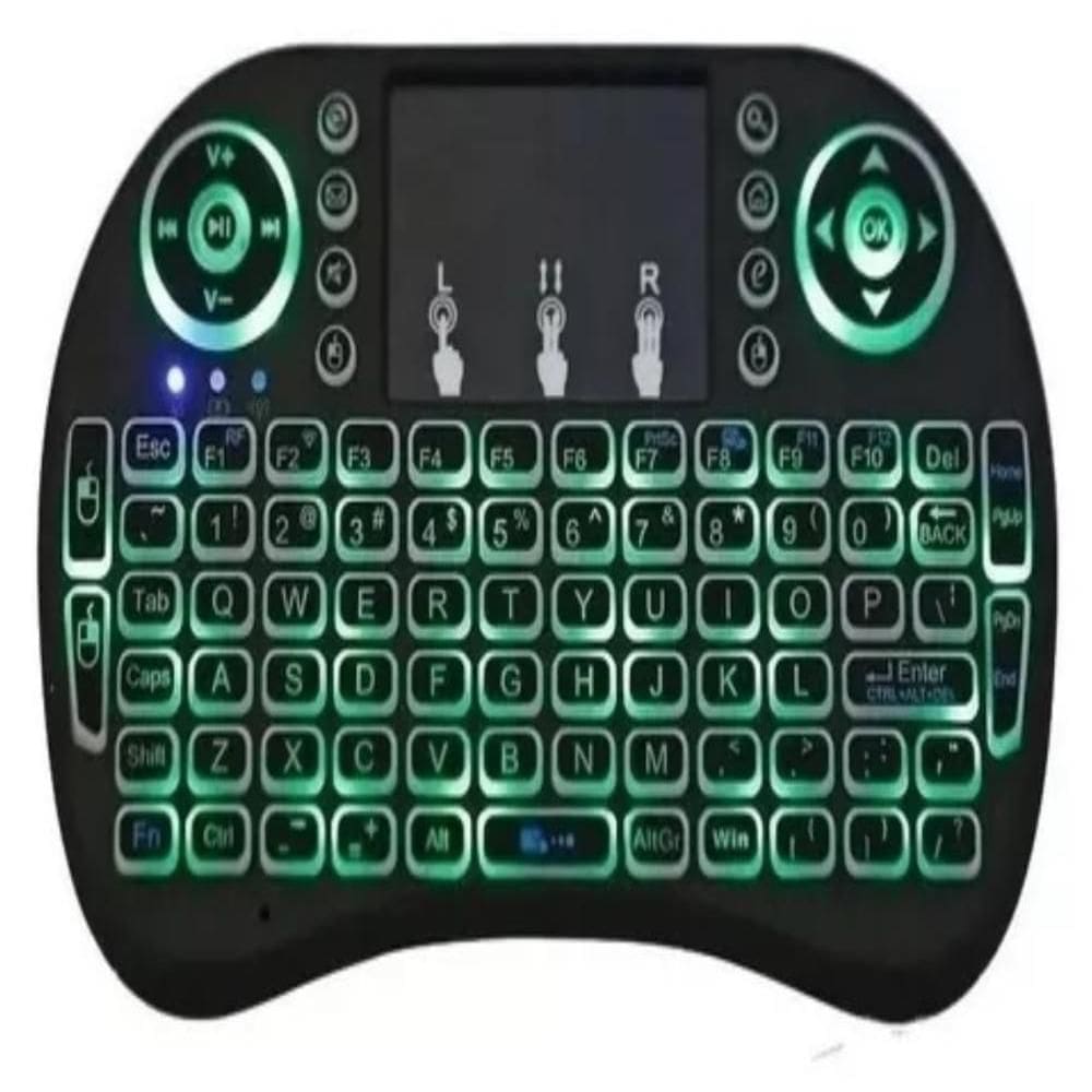 Mini Teclado + Touchpad Mouse Sem Fio P/ Smart Tv Pc Notebook RGB