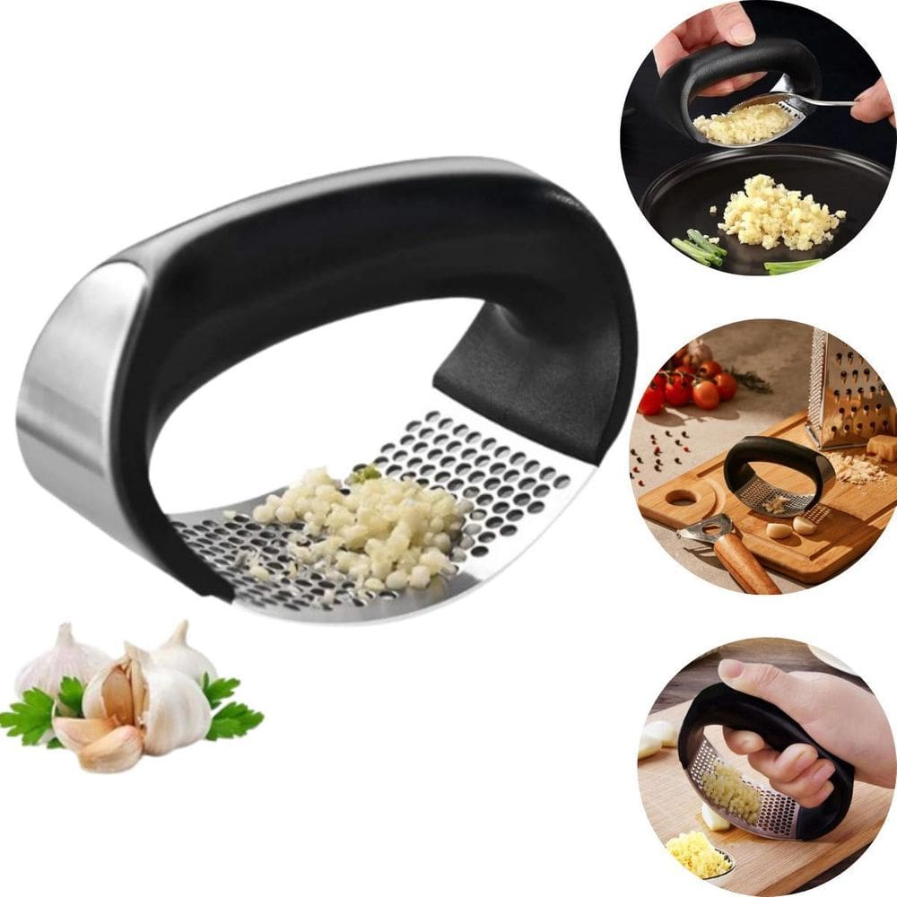 Triturador De Alho Amassador Manual Cozinha Inox Mini