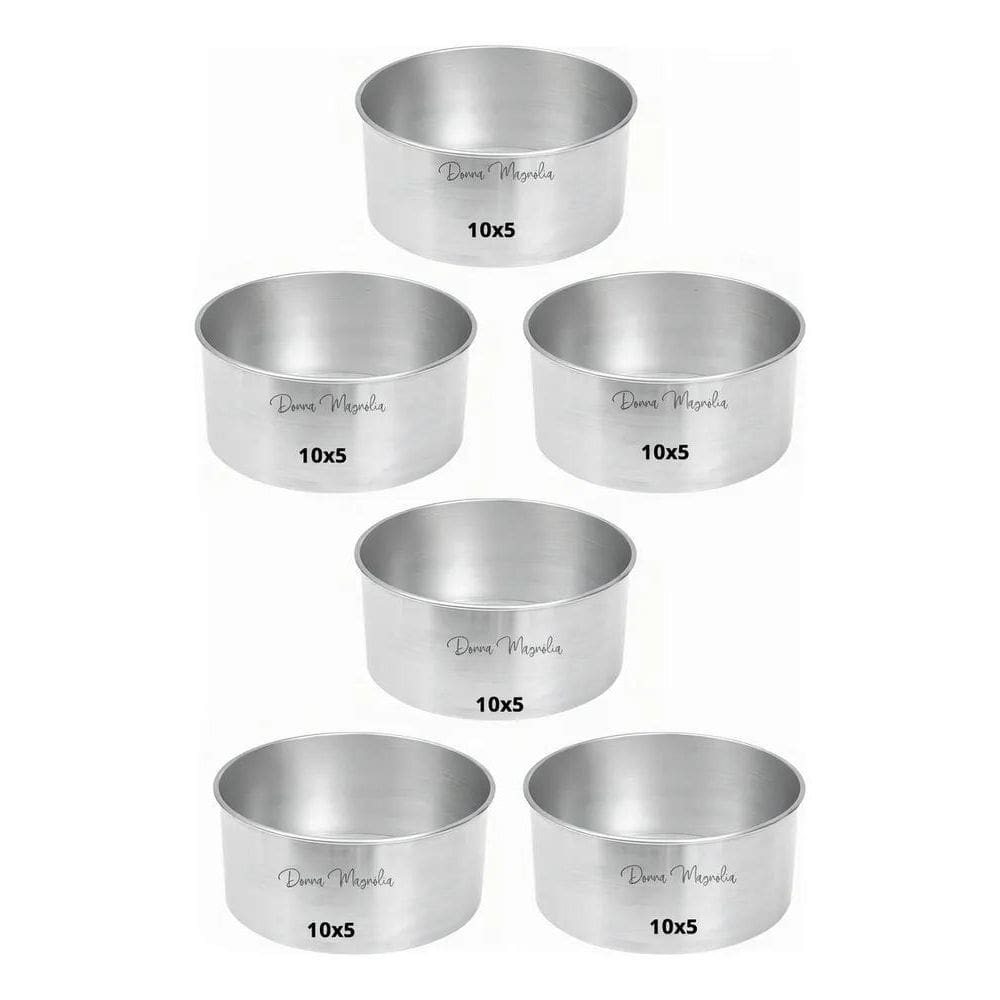 3X Kit 6 Forma Assadeira Bento Bolo Cake 10 X 5 Alumínio F71