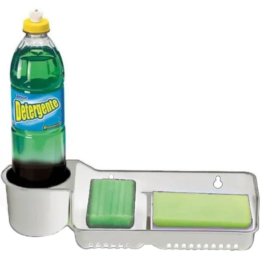 Porta Detergente / Esponja / Sabao Plastic Branc 28X10,5X6,5