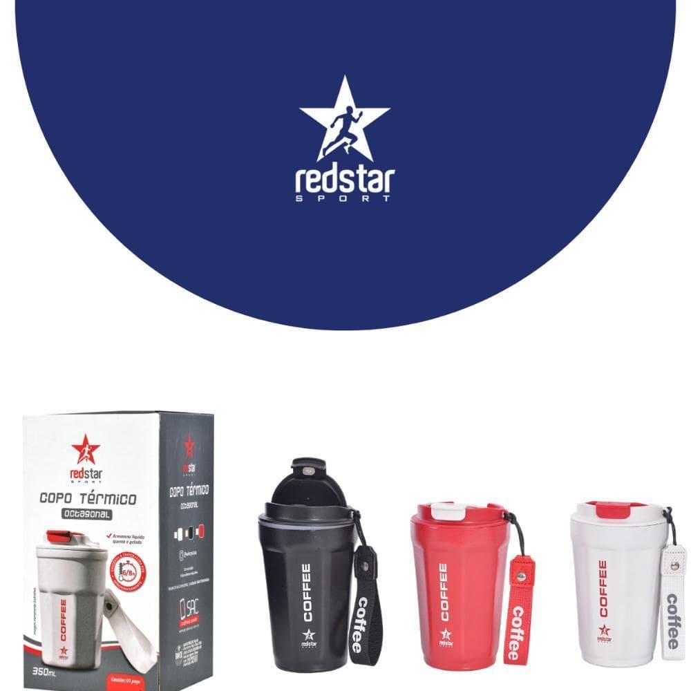 Copo Térmico Octagonal Thermo Inox 350Ml