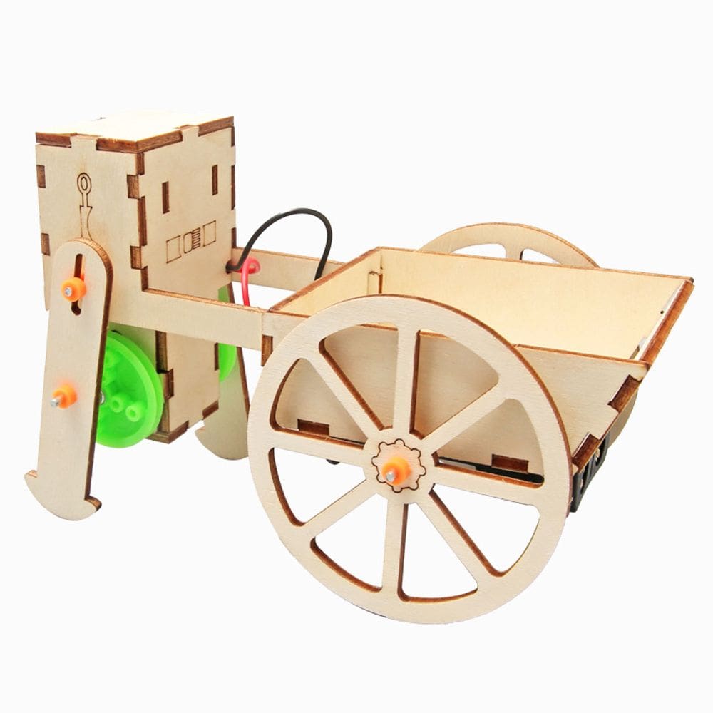 Kit científico: carrinho de robô DIY de madeira para crianças com mais de 8 anos