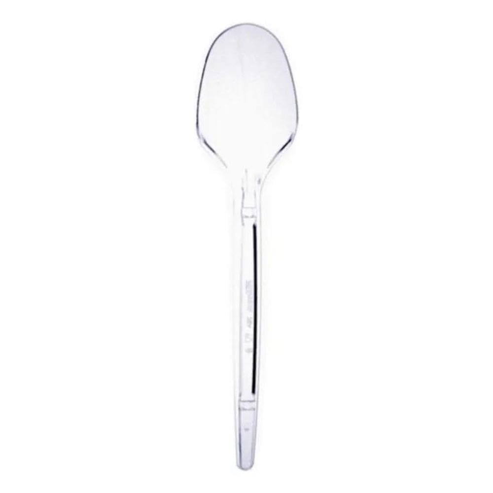 3X Colher De Plastico Descartável Para Refeição Resistente 5