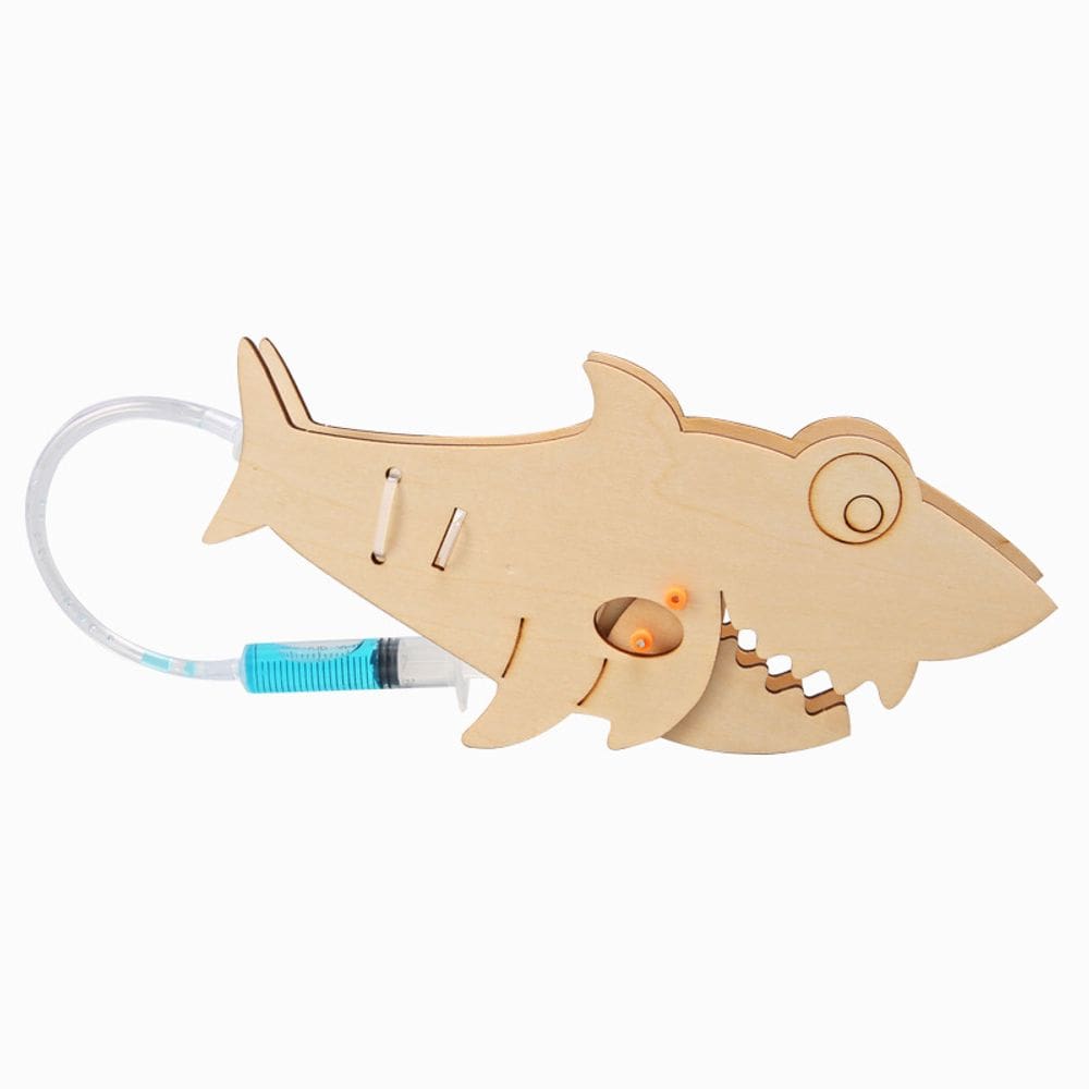 Kit de experimentos científicos Hydraulic Shark Wooden DIY Kids