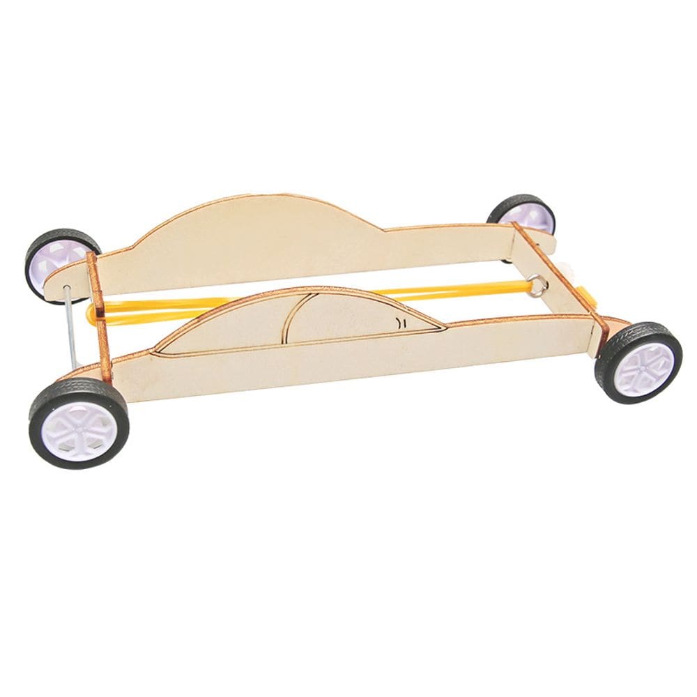 Kit de experimentos científicos DIY Wooden Rubber Band Car Kids 8+