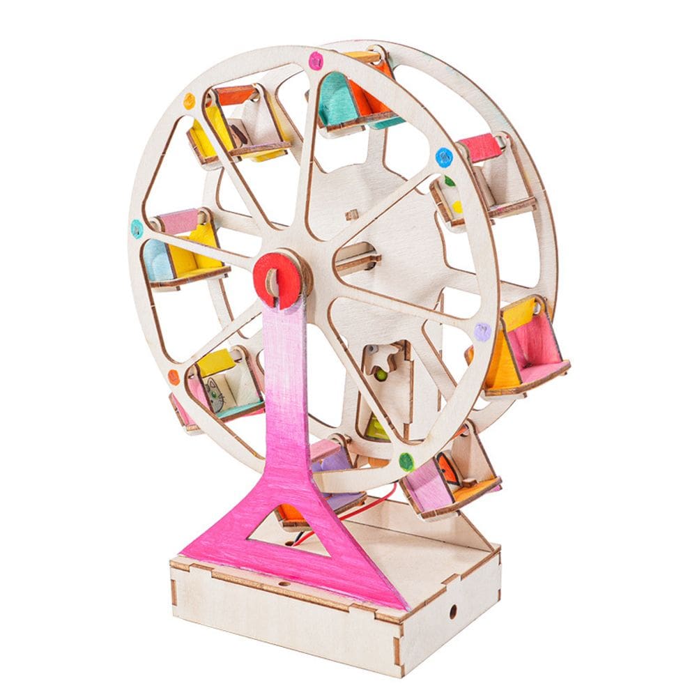 Kit de experimentos científicos: roda gigante de madeira, faça você mesmo