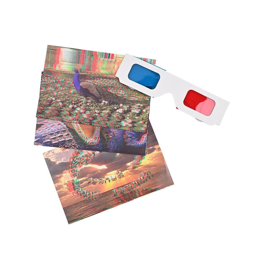 Kit de experimentos científicos: óculos 3D para crianças com cartões e óculos