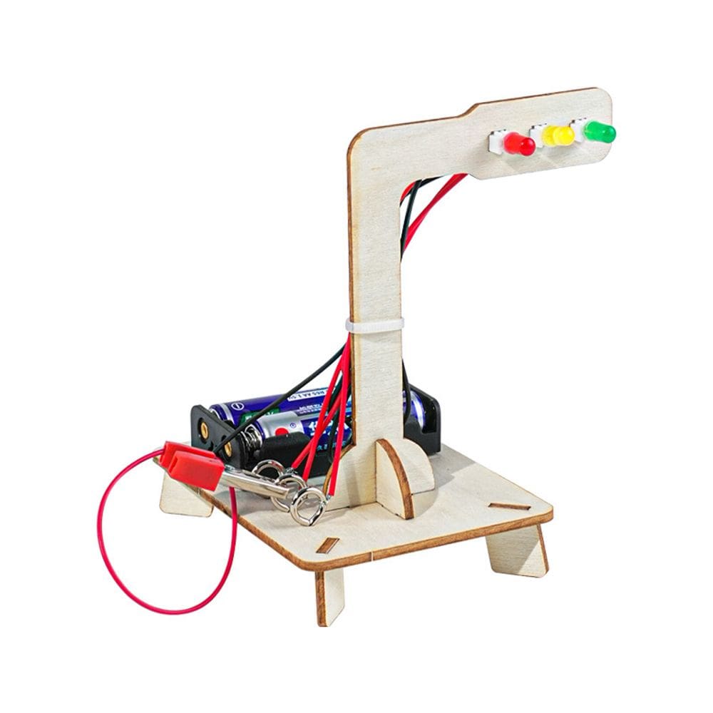 Kit de experimentos científicos DIY Traffic Light Wooden STEM