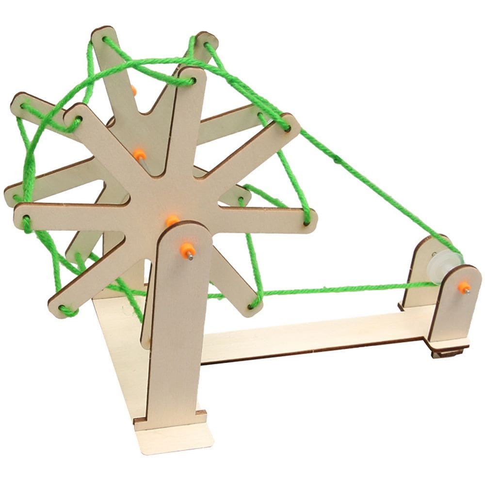 Kit de experimentos científicos, roda giratória de madeira DIY para crianças