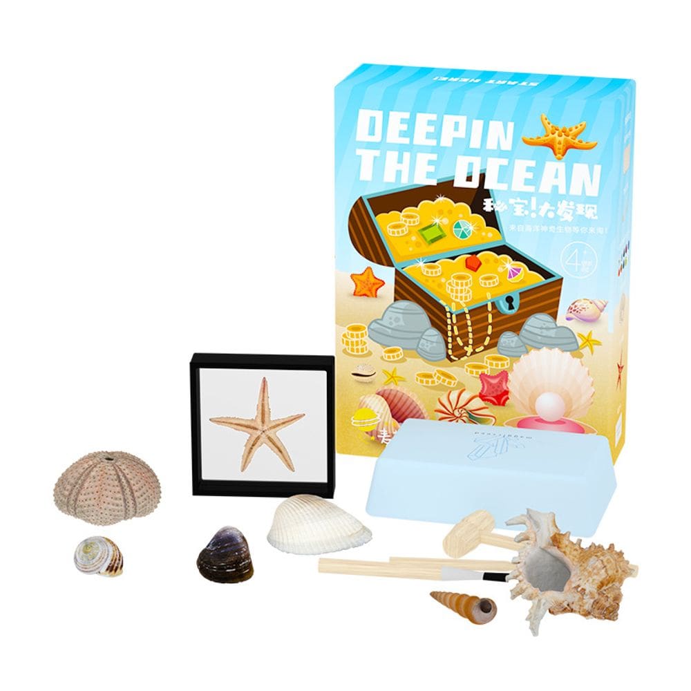 Kit de escavação científica Ocean Treasure Dig Kids com ferramentas