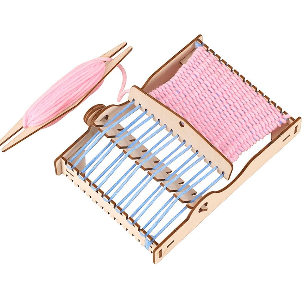 Kit de experimentos científicos DIY Wooden Loom Vintage Hand Weaving