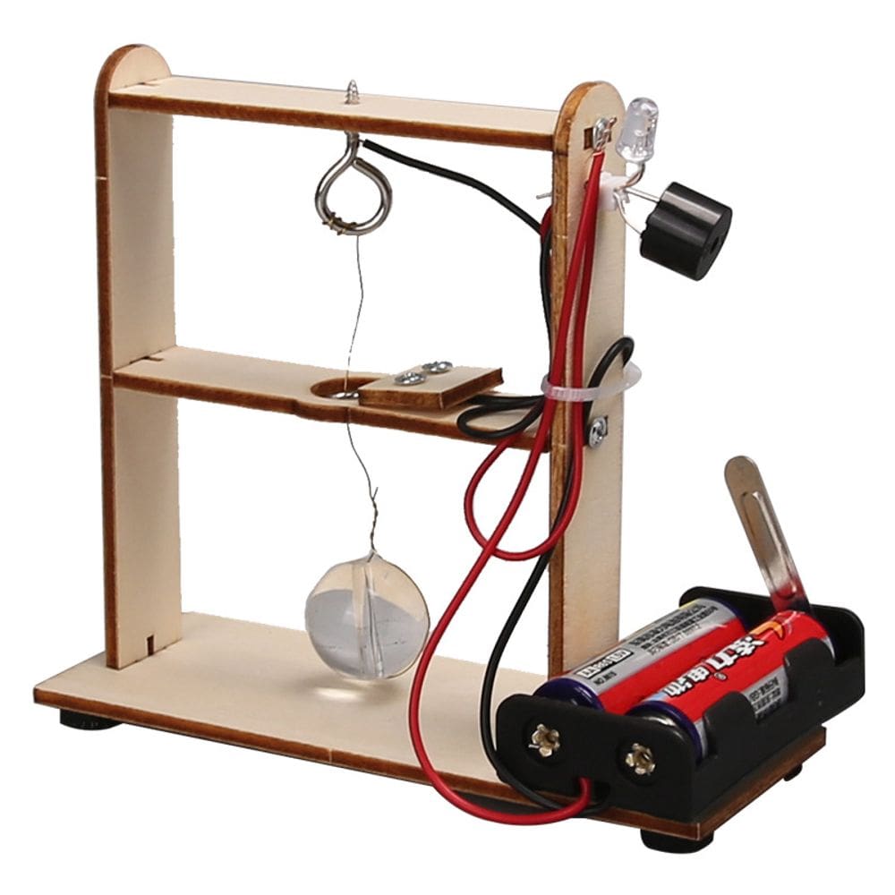 Kit de alarme de terremoto de madeira DIY Science Experiments para crianças