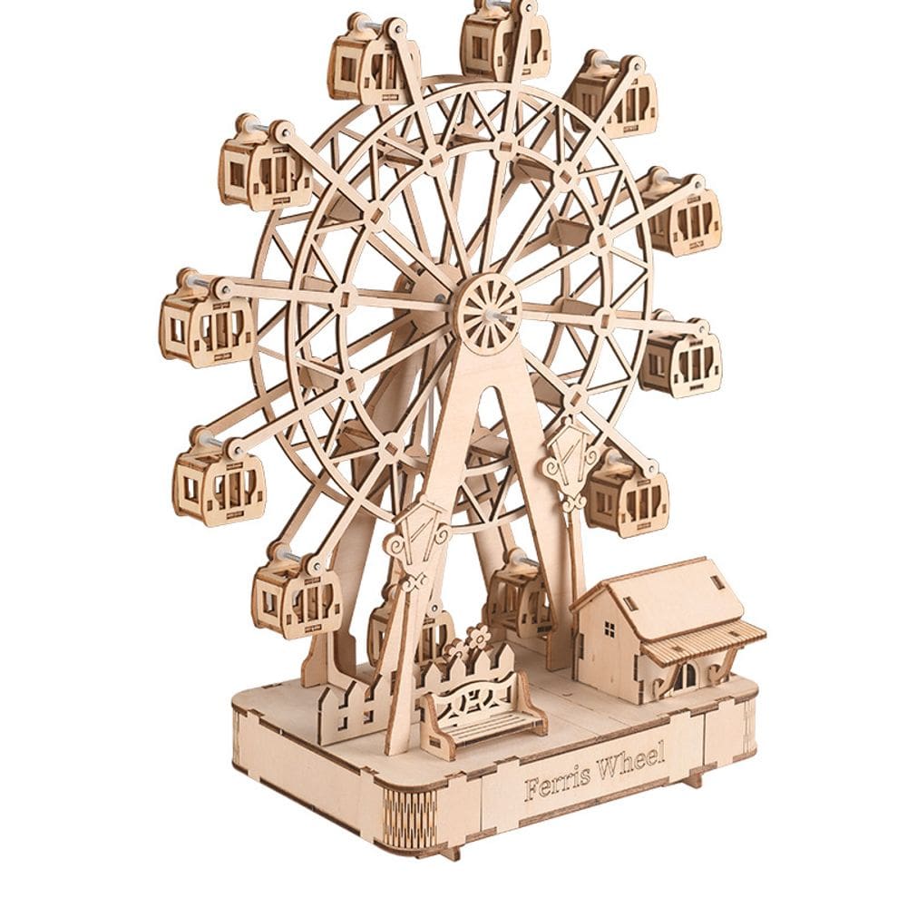 Caixa de música Science Experiments Ferris Wheel Kit STEM de madeira