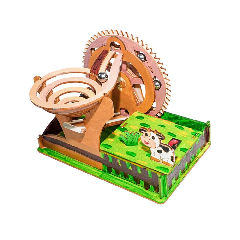 Kit de corrida em mármore de madeira STEM Science Experiments com motor elétrico