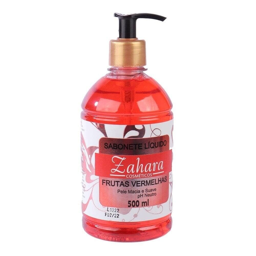 Sabonete Líquido 500ml Frutas Vermelhas Válvula - Tudo em Caixa