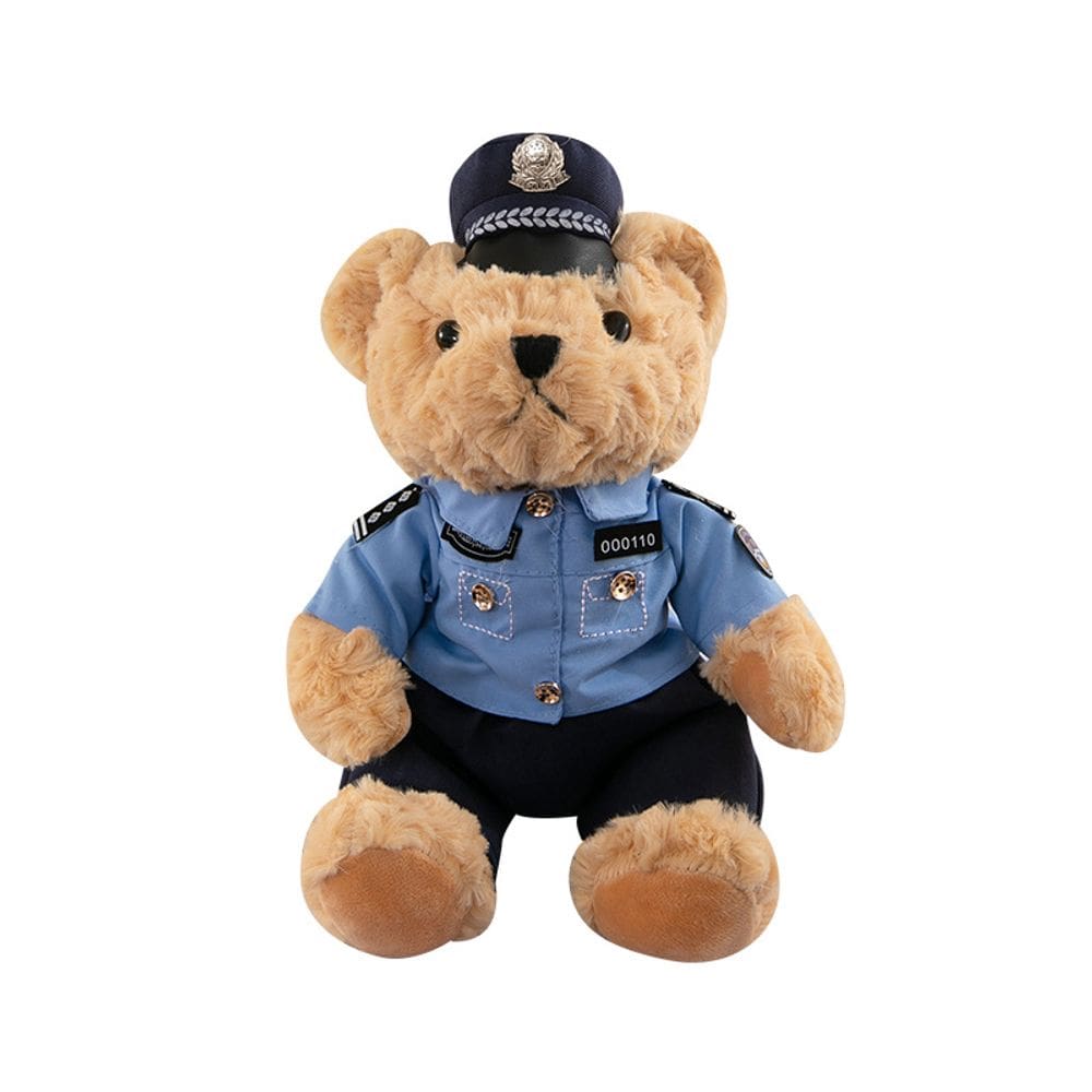 Brinquedo de pelúcia Stuffed Bear Doll Cartoon Police 30 cm para crianças