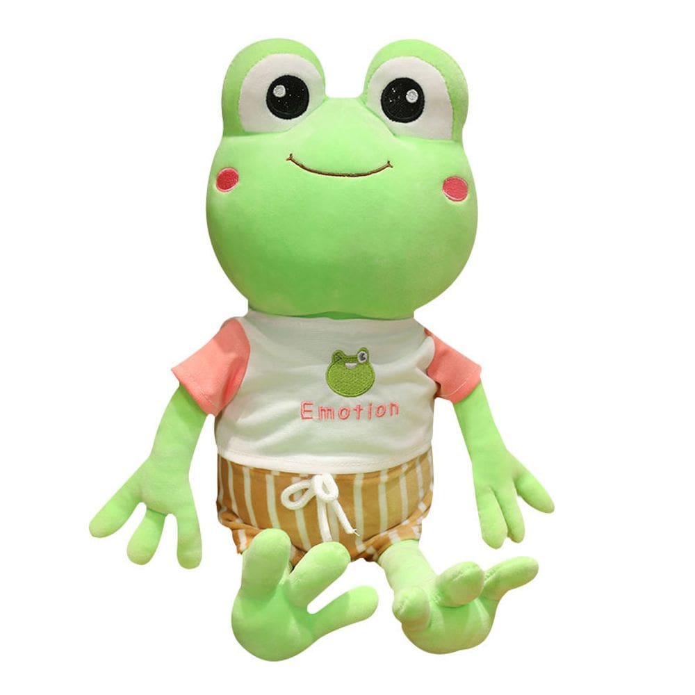 Boneca de pelúcia, fofa, sapo de pernas compridas com roupa de 50 cm