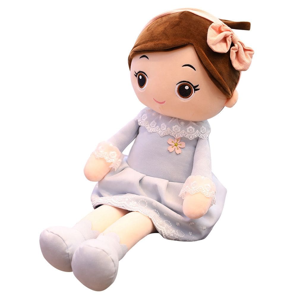 Boneca de pelúcia Soft Cartoon Girl 50 cm com vestido de flores