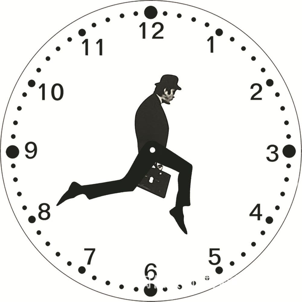 Relógio de parede Creative Walking Man inspirado no Ministry of Silly Walks