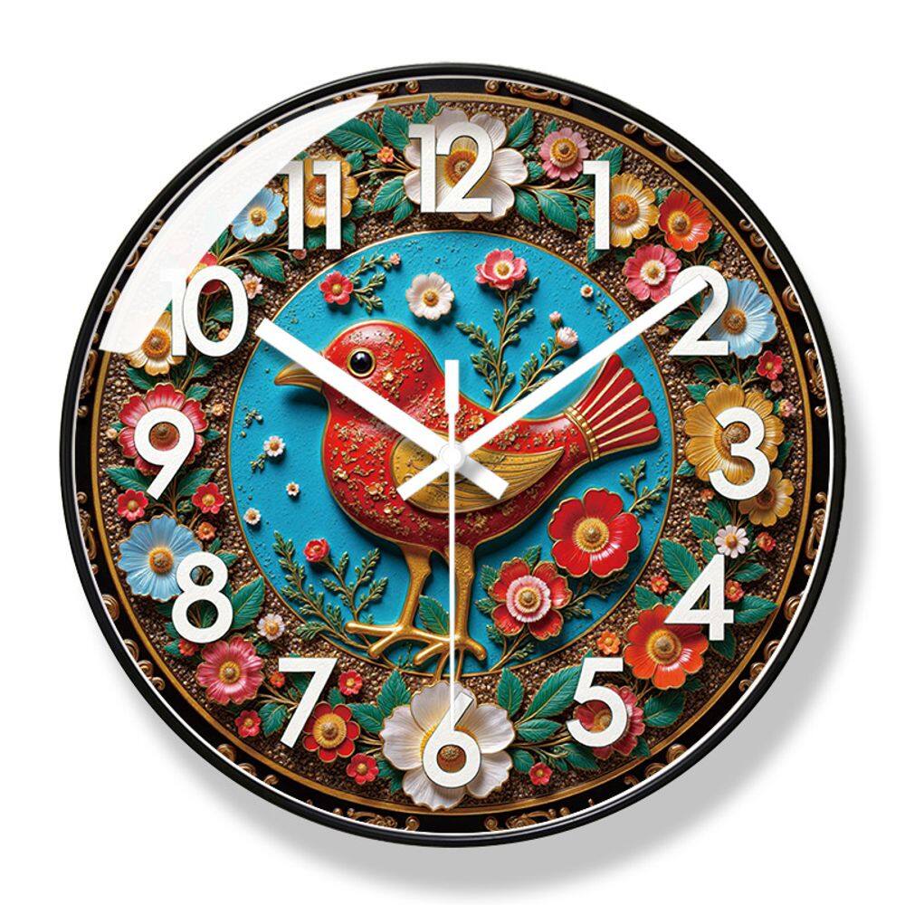 Relógio de parede Creative Bird Silent Non-Ticking 30x30cm
