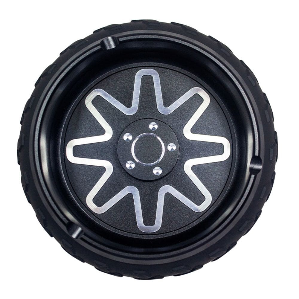 Cinzeiro em liga metálica de alumínio em forma de pneu para fumantes