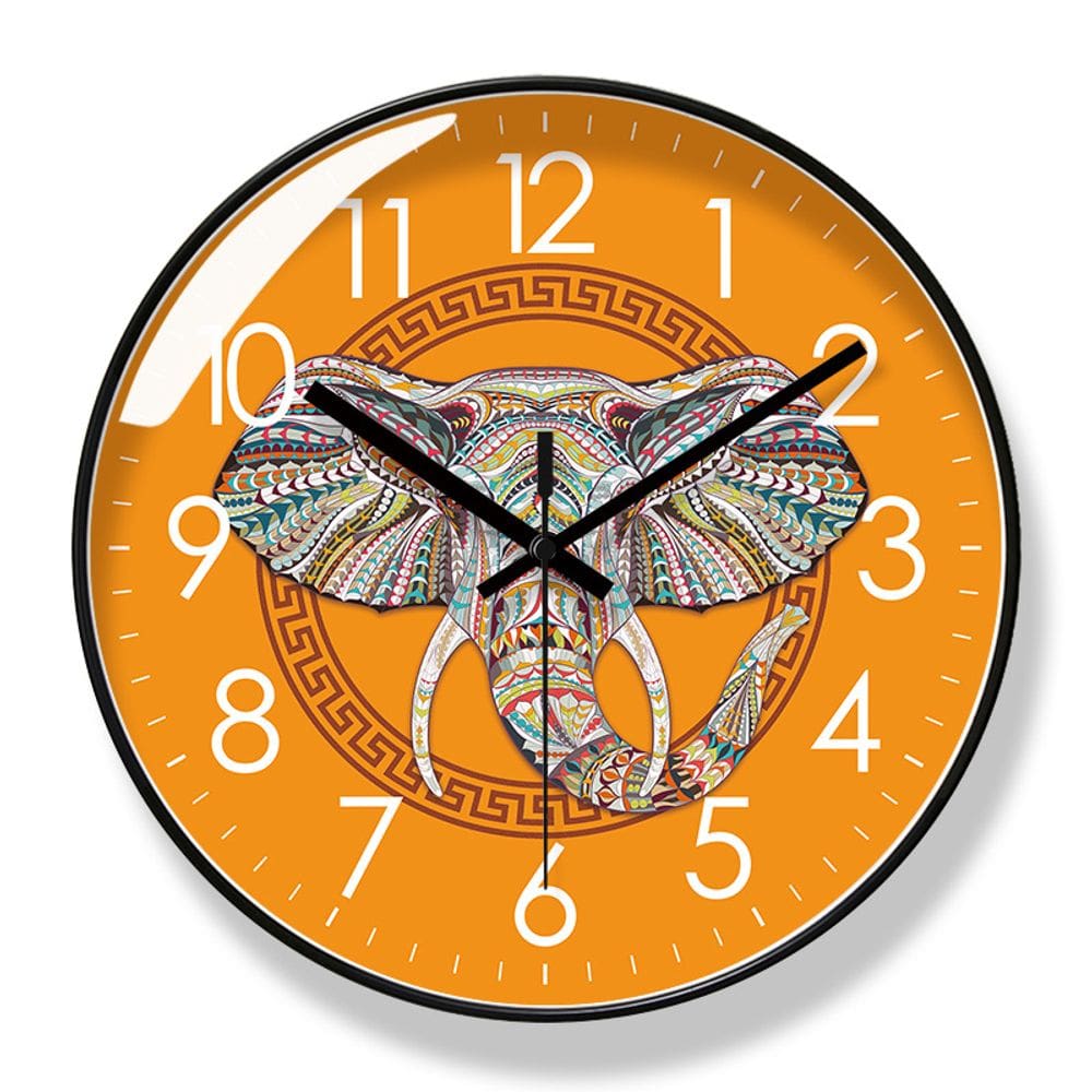 Relógio de parede Bohemian Elephant Silent Non-Ticking 30cm