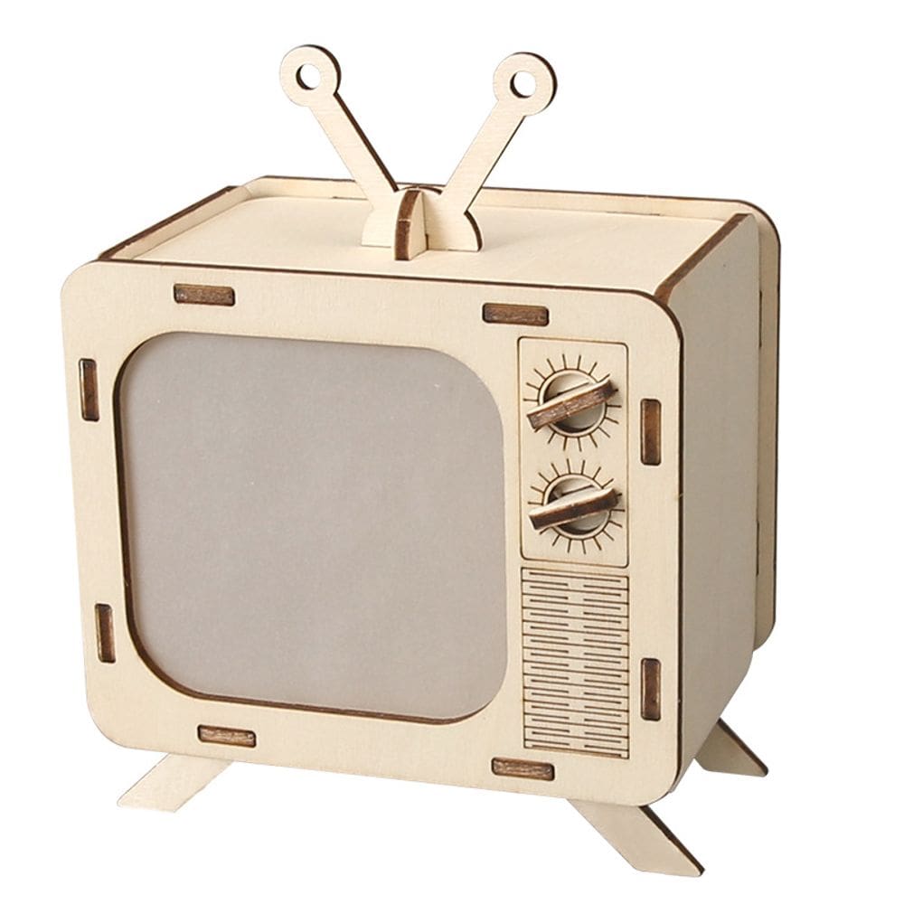 Kit científico | Mini projetor de TV de madeira | Faça você mesmo | STEM Experimentos