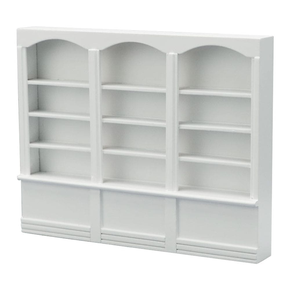 Estante de prateleira em escala 1:12 para Dollhouse White Wood