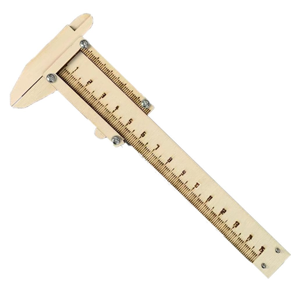 Kit científico Vernier Caliper DIY de madeira para crianças 17,3x6,5x0,1 cm