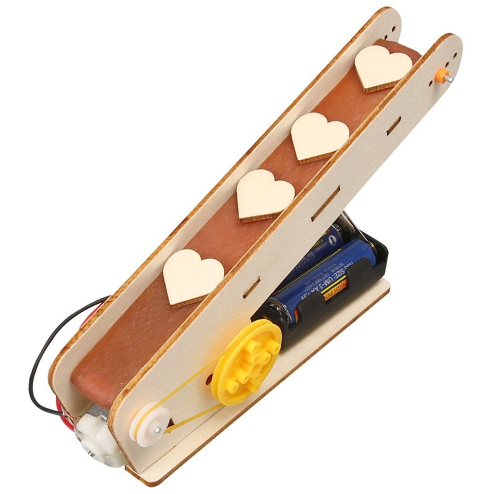 Kit científico DIY Conveyor Belt Wooden STEM Education Kids